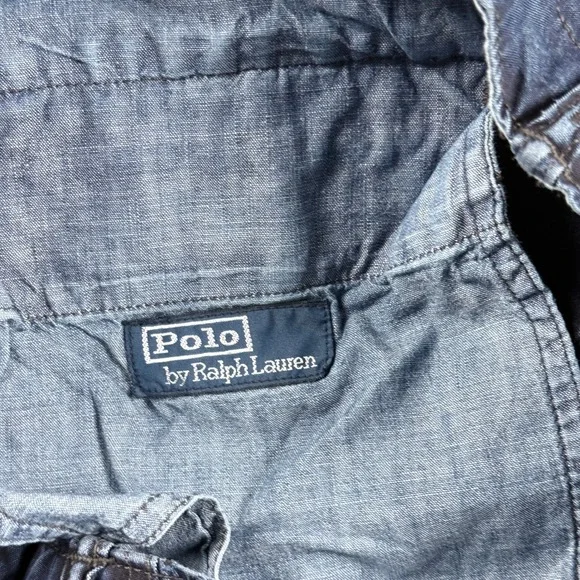 VTG Ralph Lauren Surplus Div Mountain Trousers Mens 32x28 Blue Cargo Pants - Picture 10 of 15